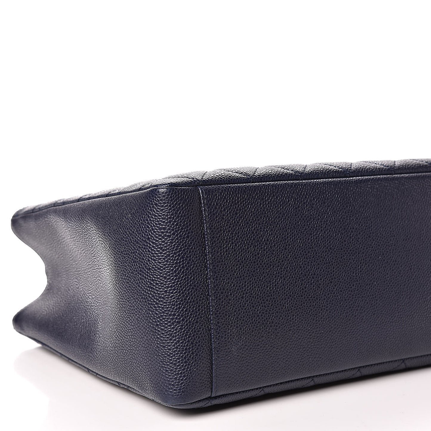 Caviar Quilted Grand Shopping Tote GST Navy Blue