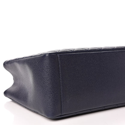Chanel Caviar Quilted Grand Shopping Tote GST Navy Blue 5 of 10