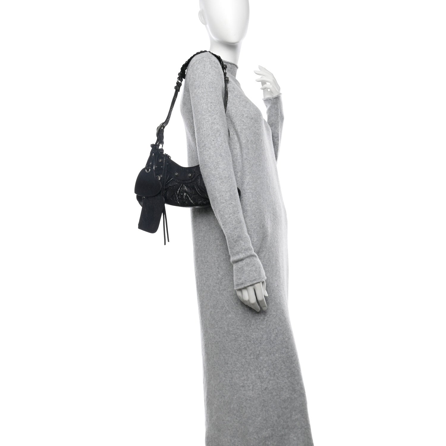 Balenciaga Agneau Arena Le Cagole Shoulder Bag XS Black 2 of 12