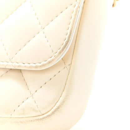 Chanel Lambskin Quilted Side Packs White Black 15 of 16