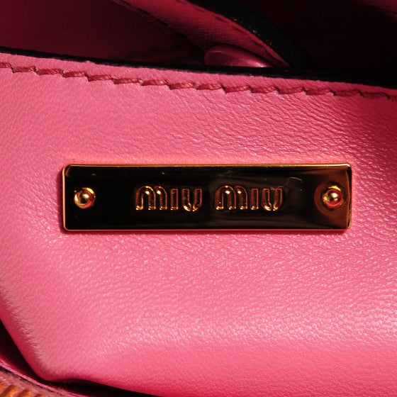 Miu Miu Nappa Padded Top Handle Bag Geranio 6 of 20