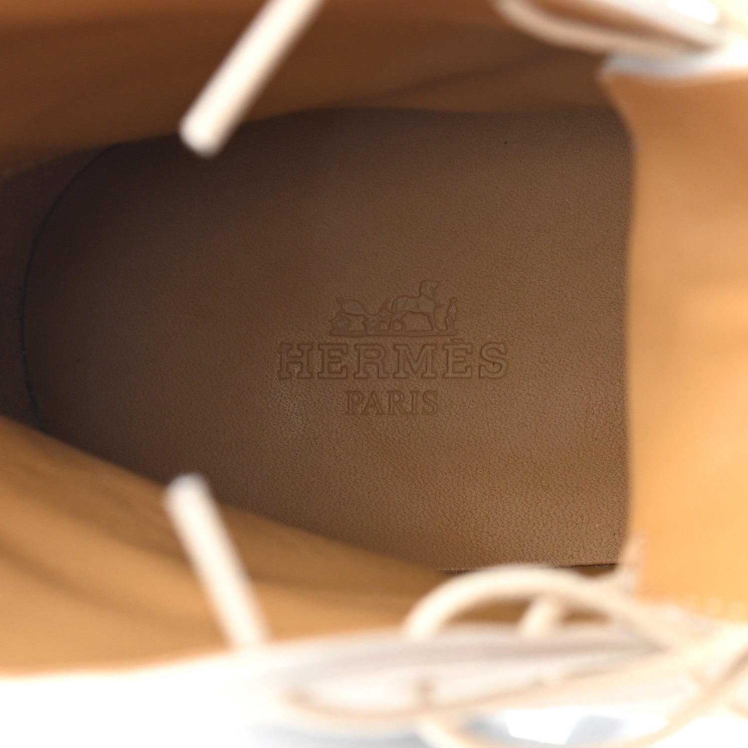 Hermes Glossed Calfskin Funk Ankle Boots 38.5 Beige Glaise 7 of 8