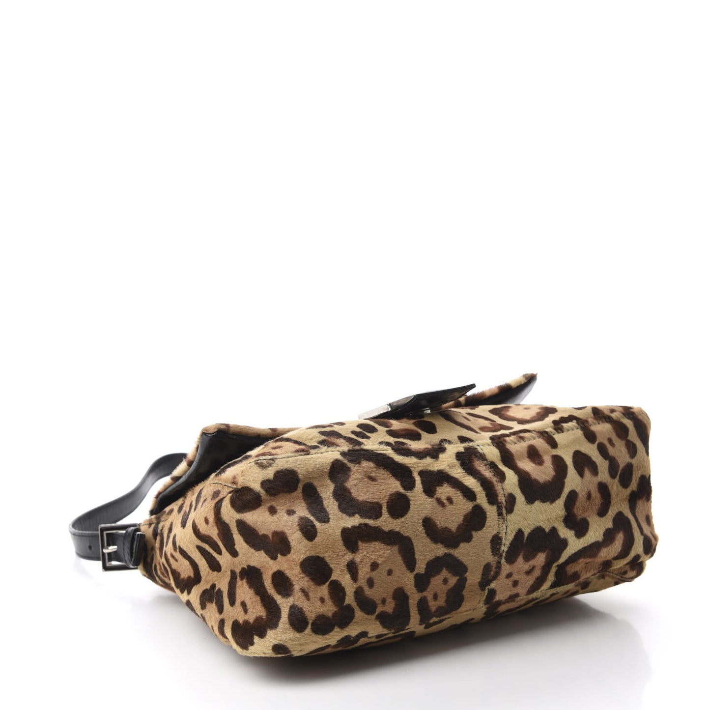 Calf Hair Leopard Print Mama Baguette Brown
