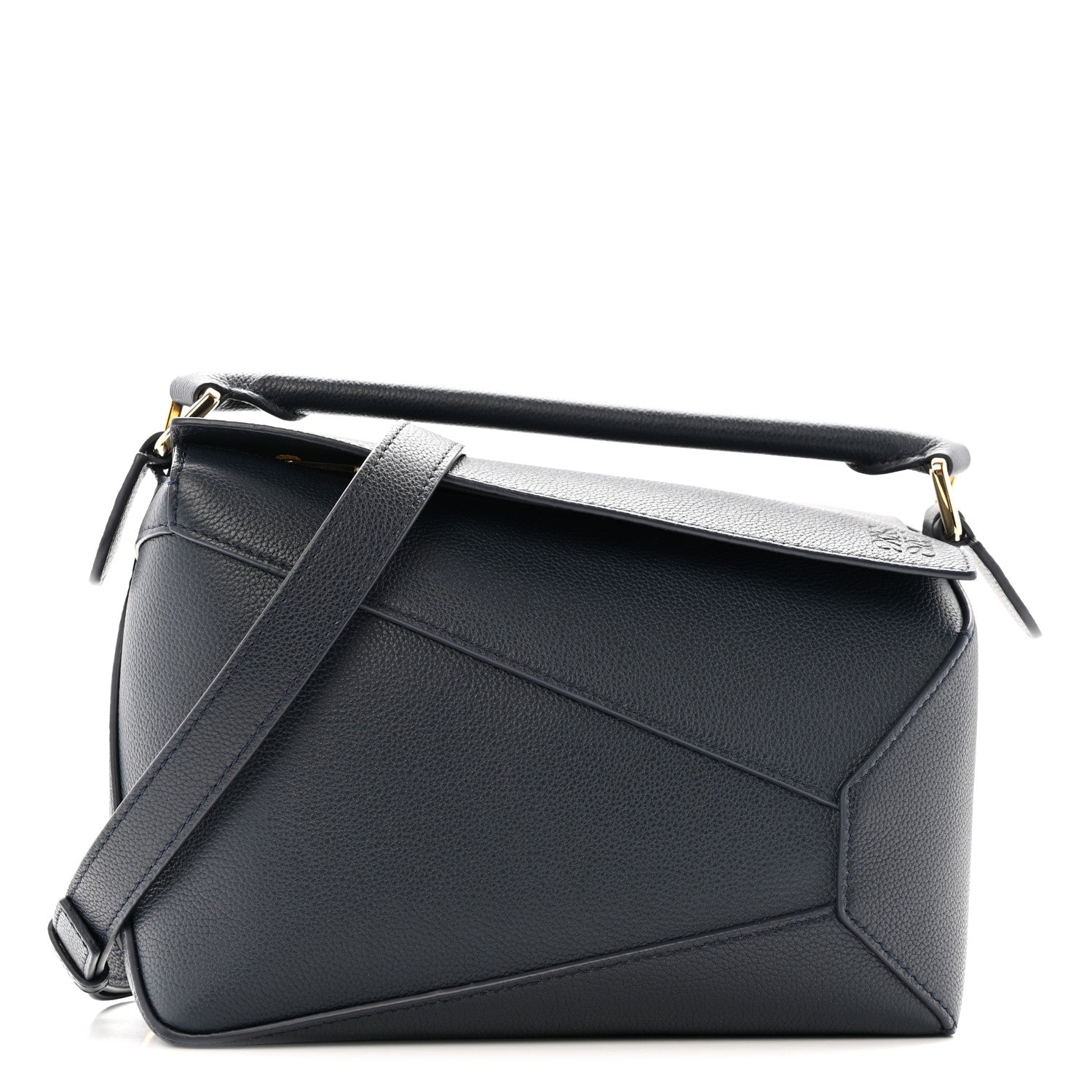 Loewe Soft Grained Calfskin Small Puzzle Edge Bag Navy 1 of 10
