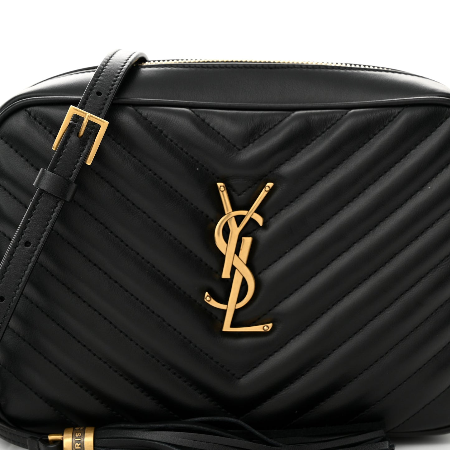 Calfskin Matelasse Monogram Lou Camera Bag Black