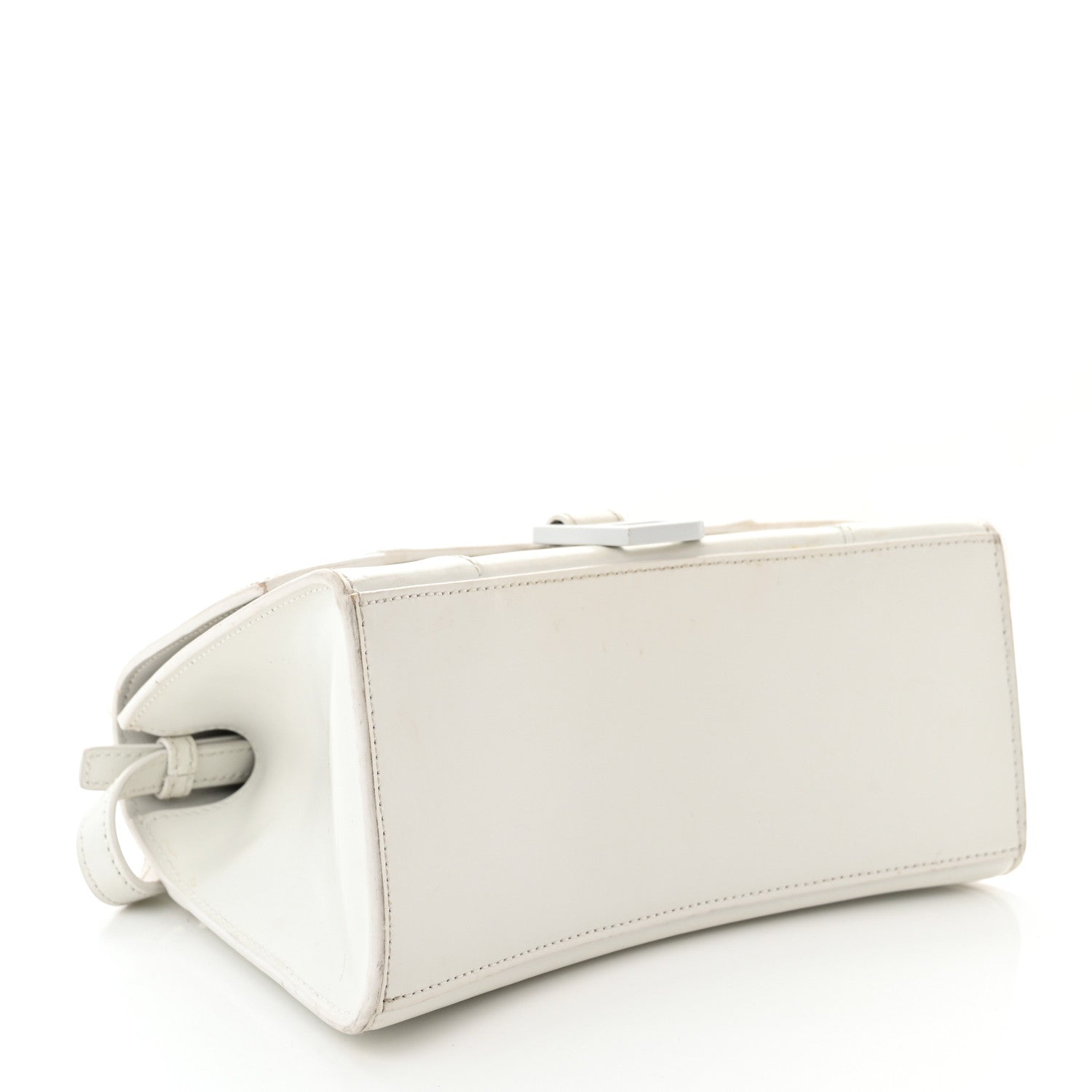 Balenciaga Shiny Box Calfskin Tonal B Small Hourglass Top Handle Bag White 4 of 18