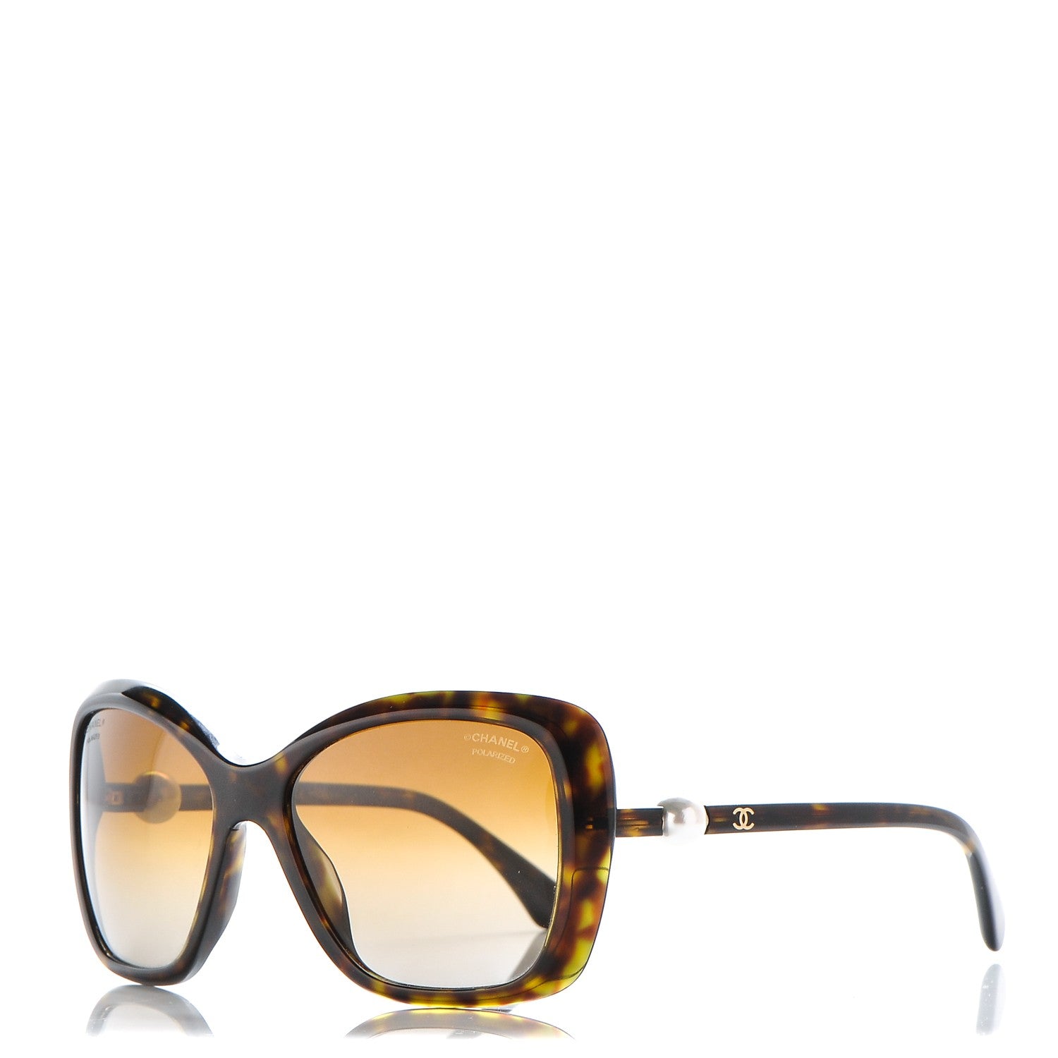 Chanel CC Pearl Sunglasses 5303-H Tortoise 1 of 8