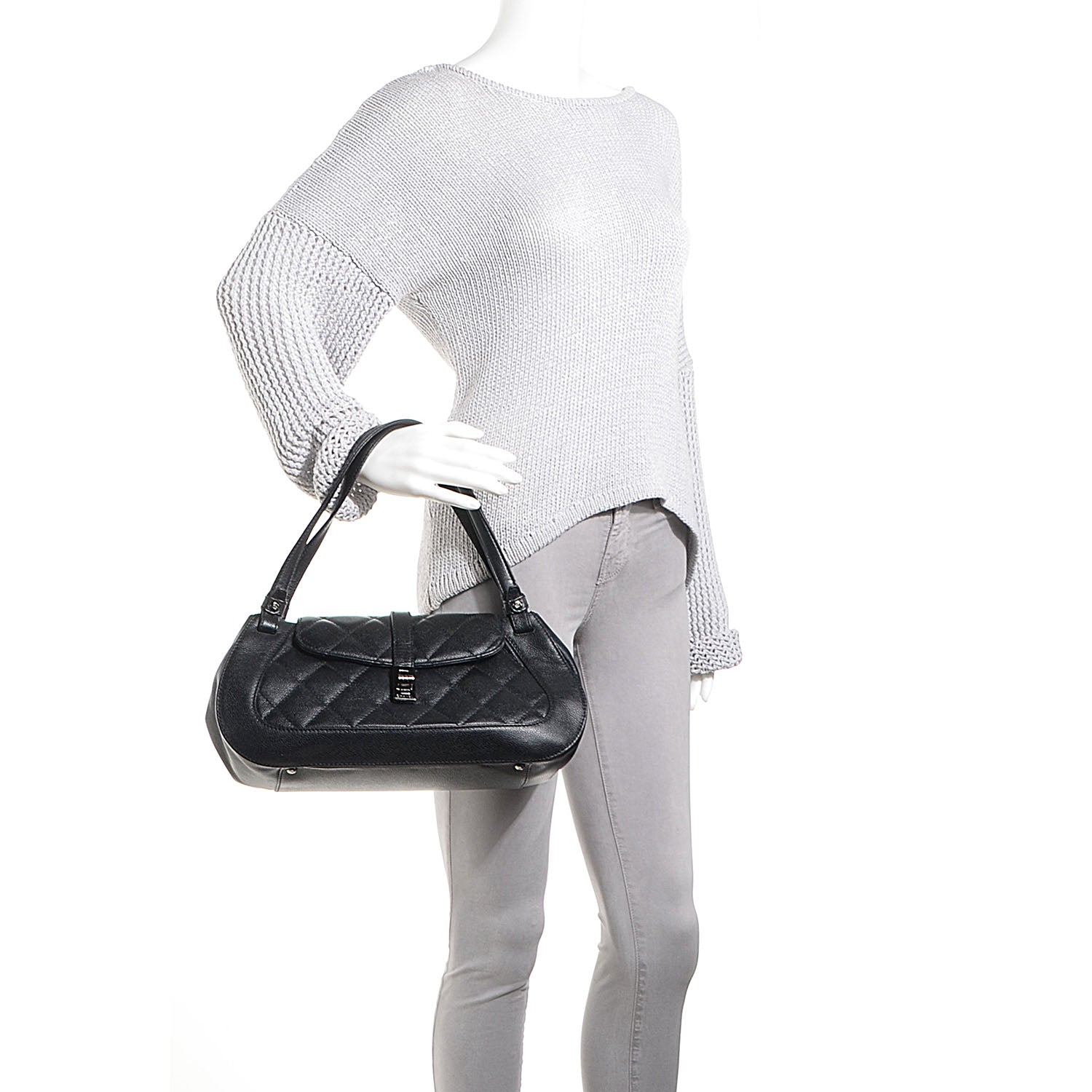 Chanel Caviar Quilted Mademoiselle Flap Bag Black 2 of 7