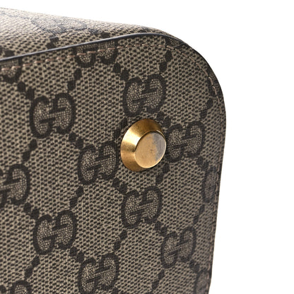 Balenciaga X GUCCI GG Supreme Monogram Medium Ville Top Handle Beige Ebony 12 of 14