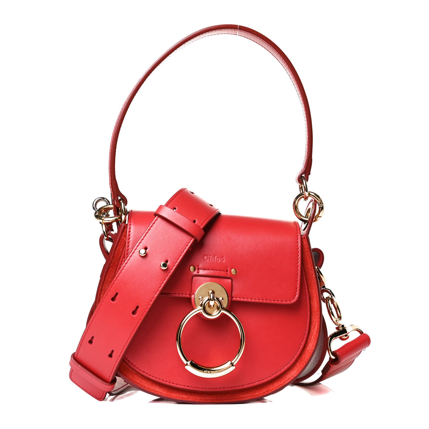 Calfskin Small Tess Bag Sepia Red
