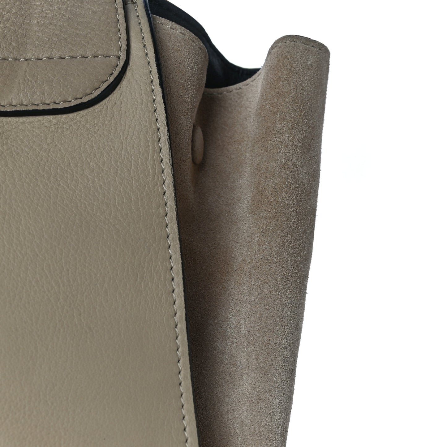 Drummed Calfskin Suede Large Trapeze Sahara