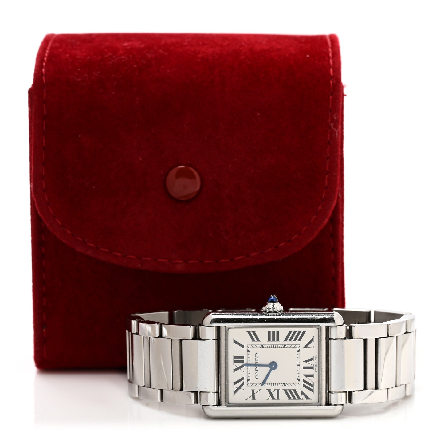 Stainless Steel 25mm Must de Cartier Tank Quartz Watch