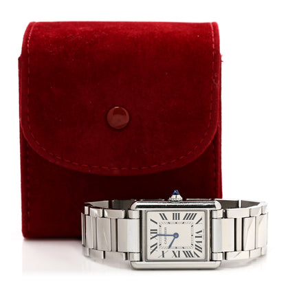 Cartier Stainless Steel 25mm Must de Cartier Tank Quartz Watch 7 of 7