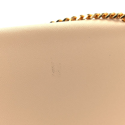 Saint Laurent Grain De Poudre Medium Monogram Kate Satchel Nude Powder 12 of 13