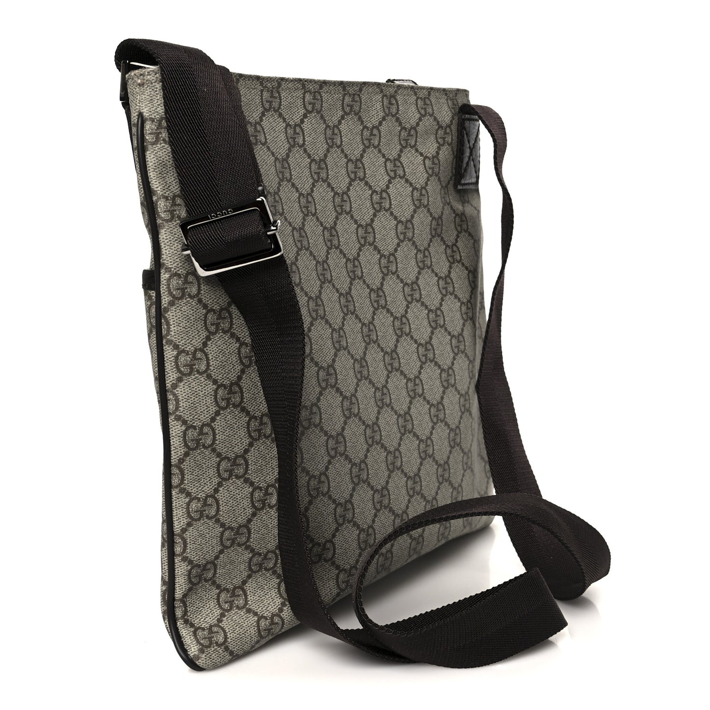 GG Plus Monogram Medium Flat Messenger Bag Dark Brown
