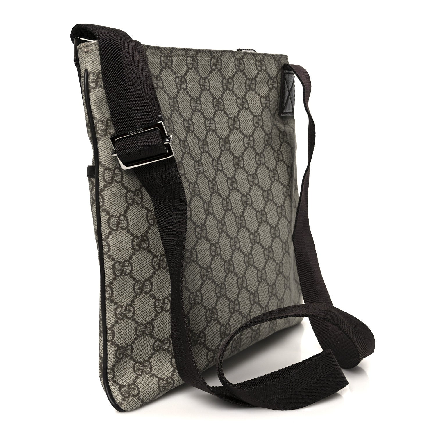 Gucci GG Plus Monogram Medium Flat Messenger Bag Dark Brown 3 of 10