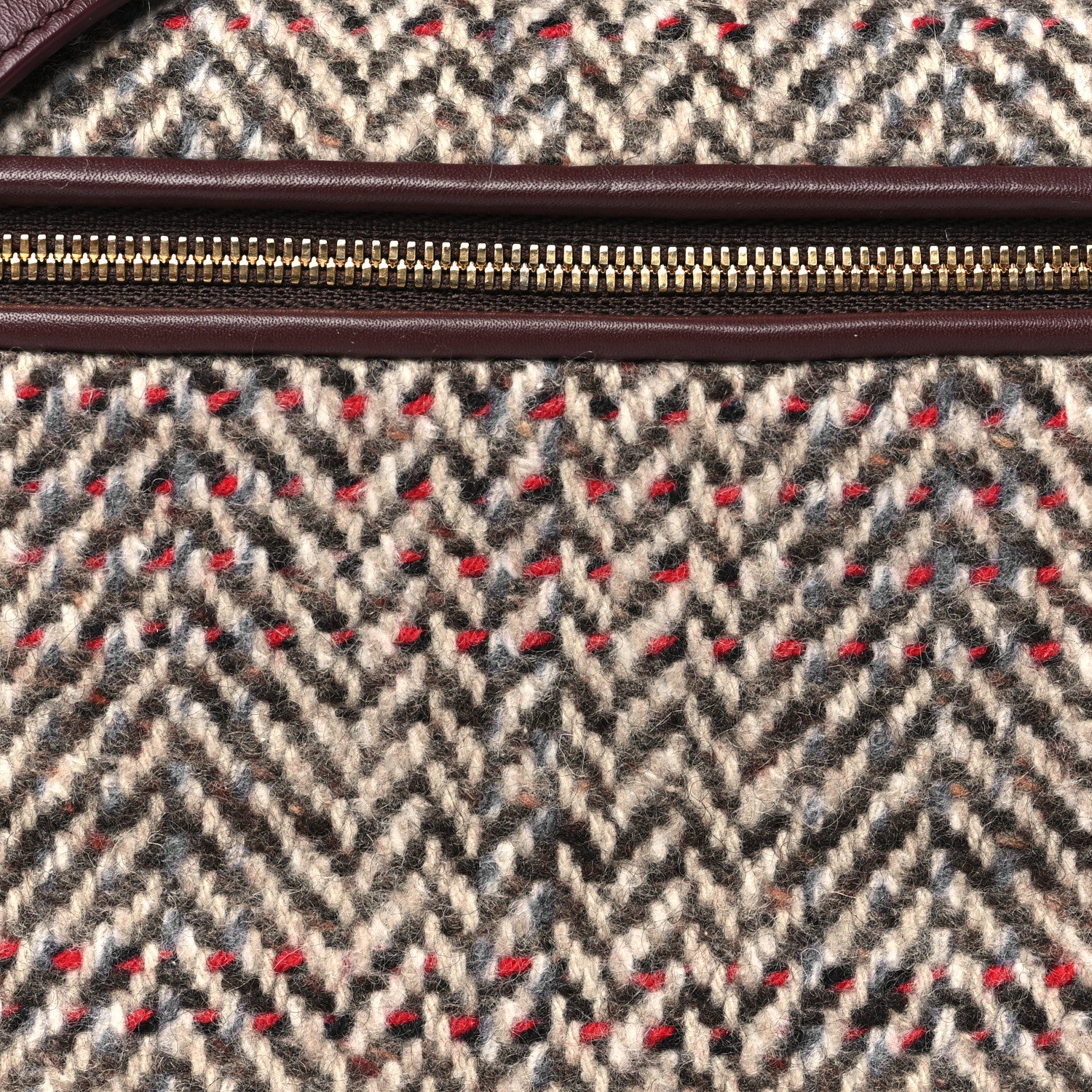 Loro Piana Cashmere Virgin Wool Extra Bag L19 Oxblood 7 of 9