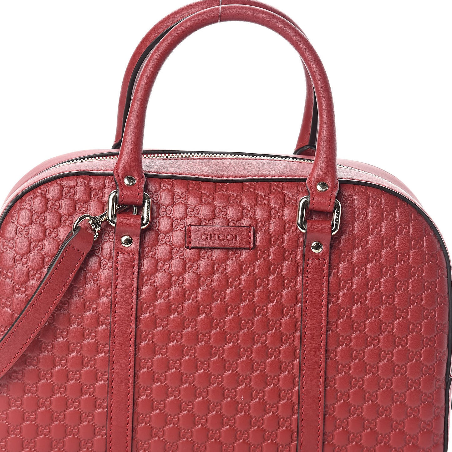 Soft Microguccissima Medium Crossbody Bag Rosso