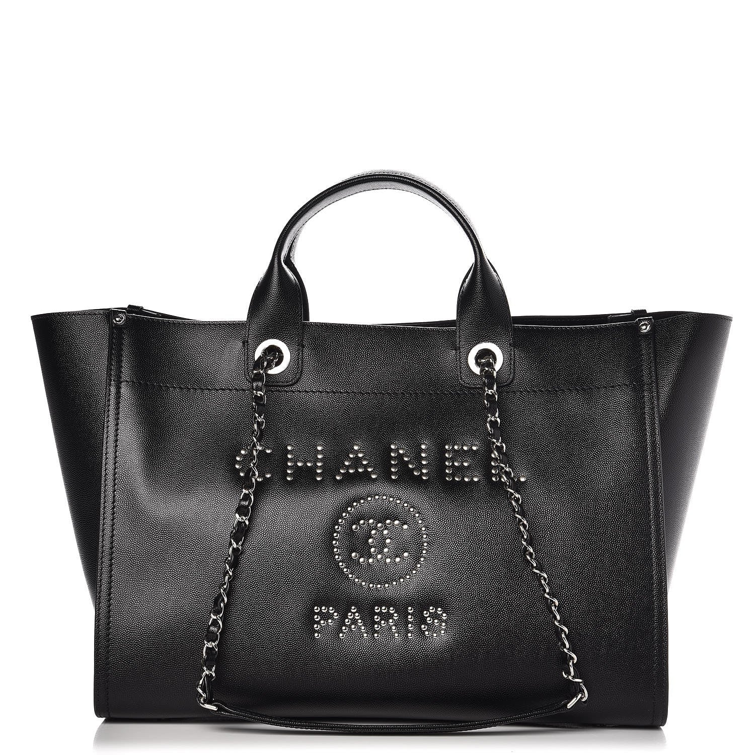 Chanel Caviar Medium Studded Deauville Tote Black 1 of 9