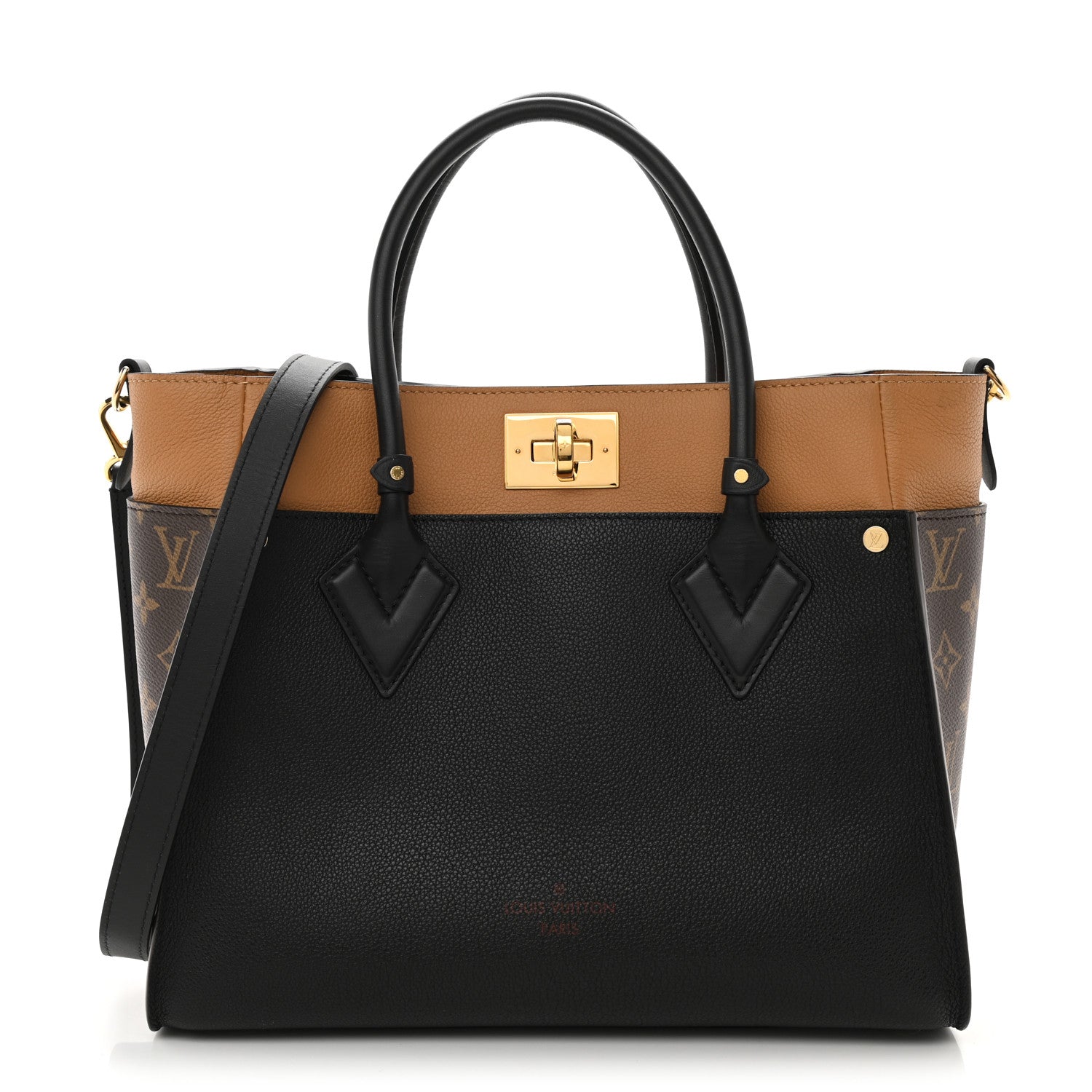 Louis Vuitton Calfskin Monogram On My Side Black 1 of 8