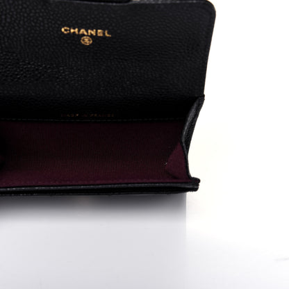 Chanel Caviar Quilted Flap Card Holder Wallet Black 5 of 9