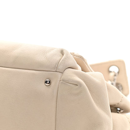 Chanel Lambskin Quilted Bowler Flap Shoulder Bag White 10 of 19