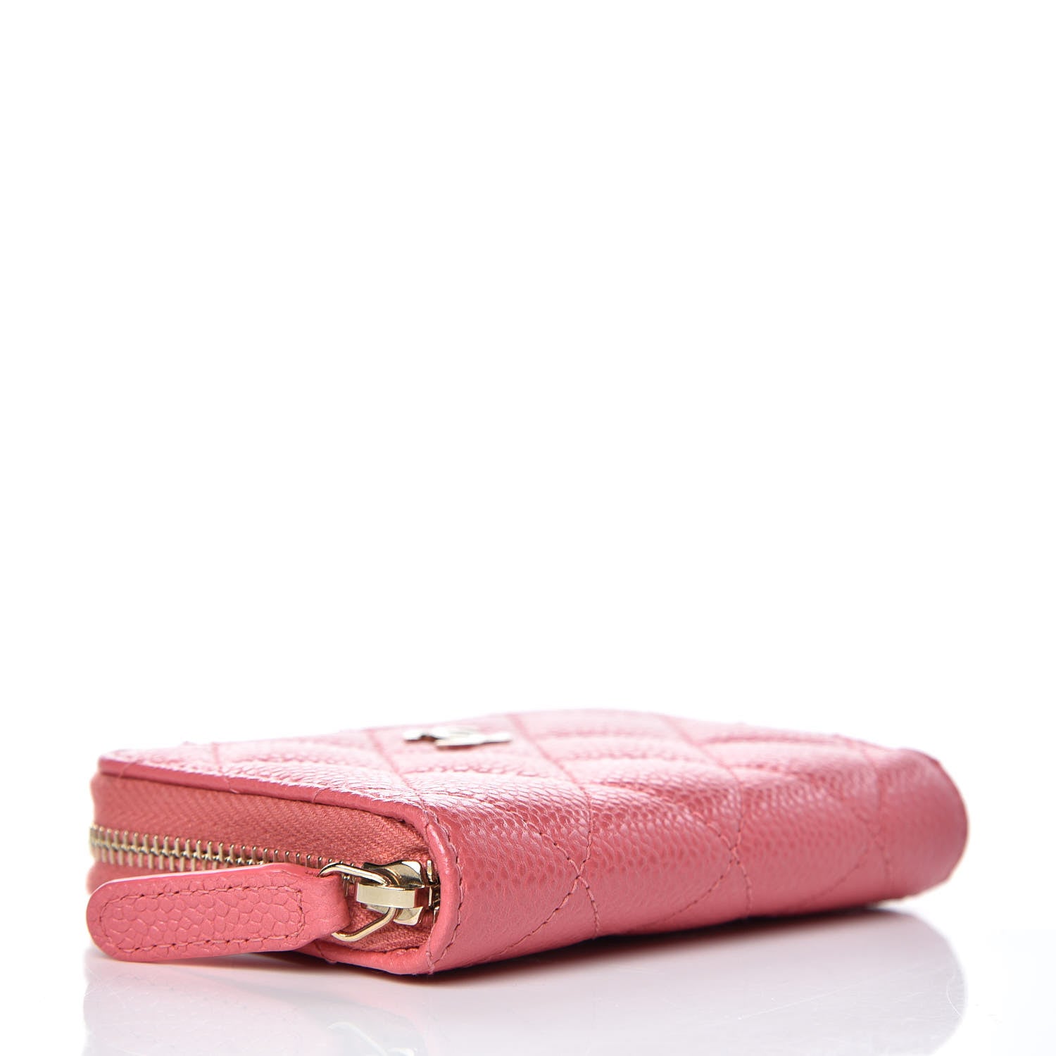 Chanel Caviar Quilted Zip Coin Purse Dark Pink 4 of 7