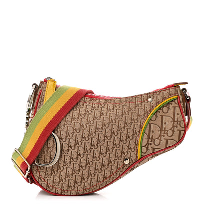 Christian Dior Monogram Rasta Saddle Pochette Beige 1 of 12