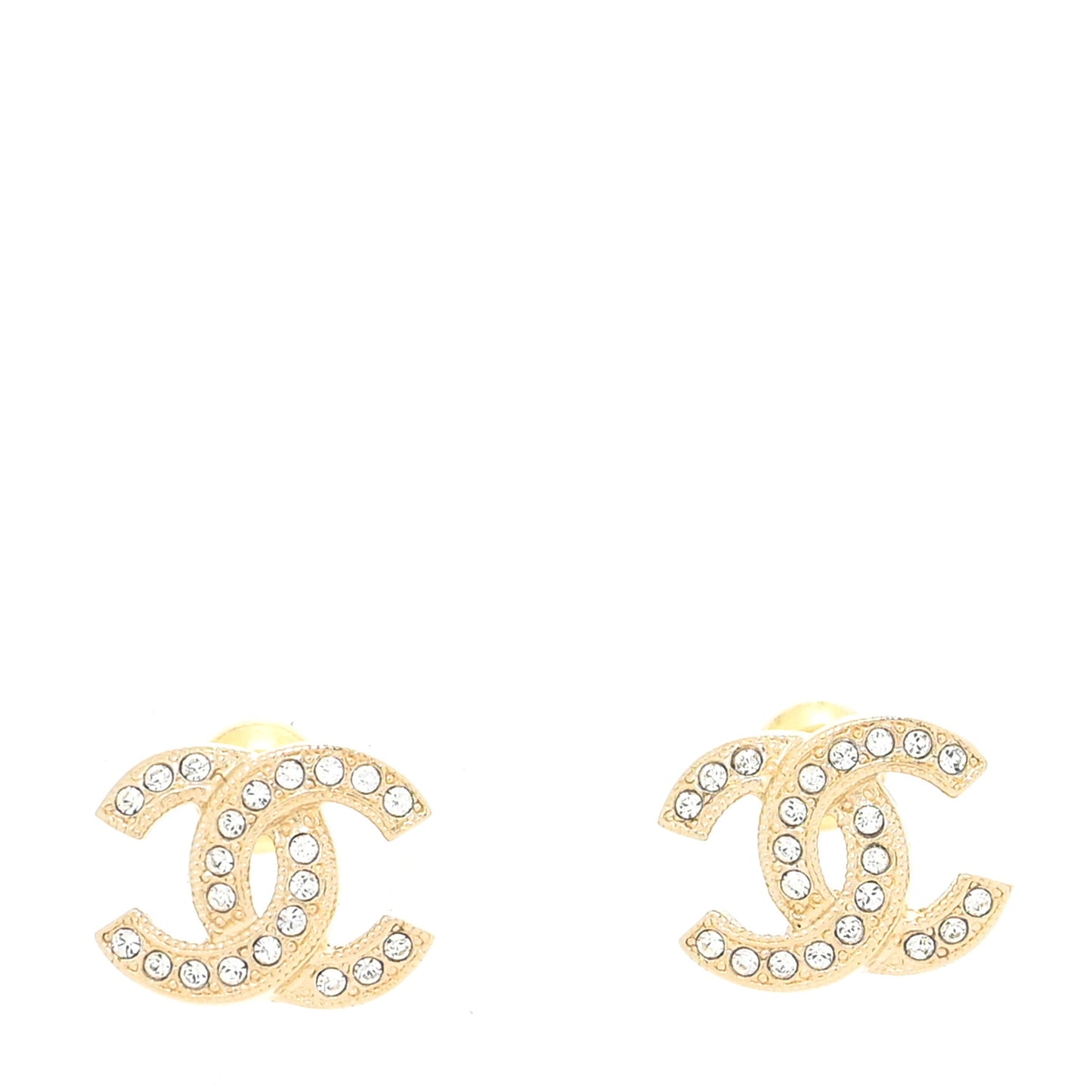 Crystal CC Earrings Gold