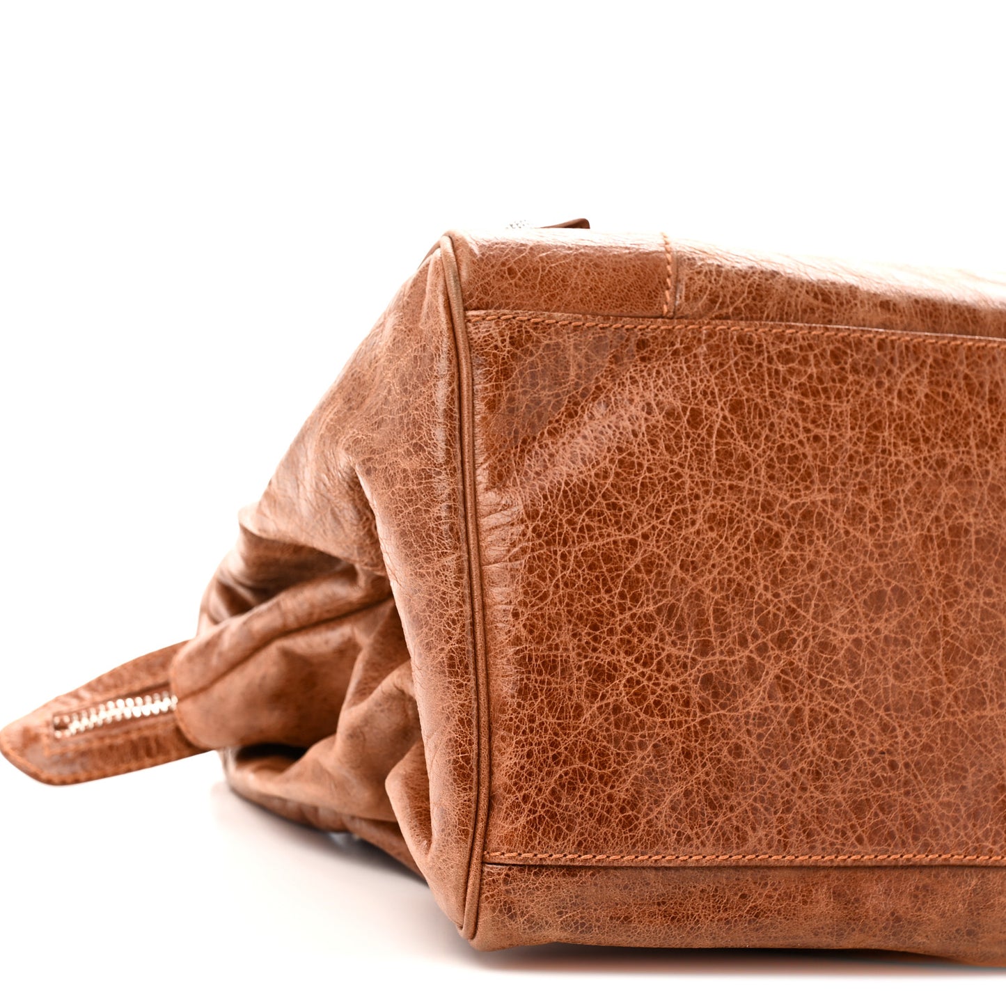 Agneau Giant 21 Silver Hardware Mid Day Brown