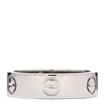 Cartier 18K White Gold 5.5mm LOVE Ring 55 7.25 1 of 4