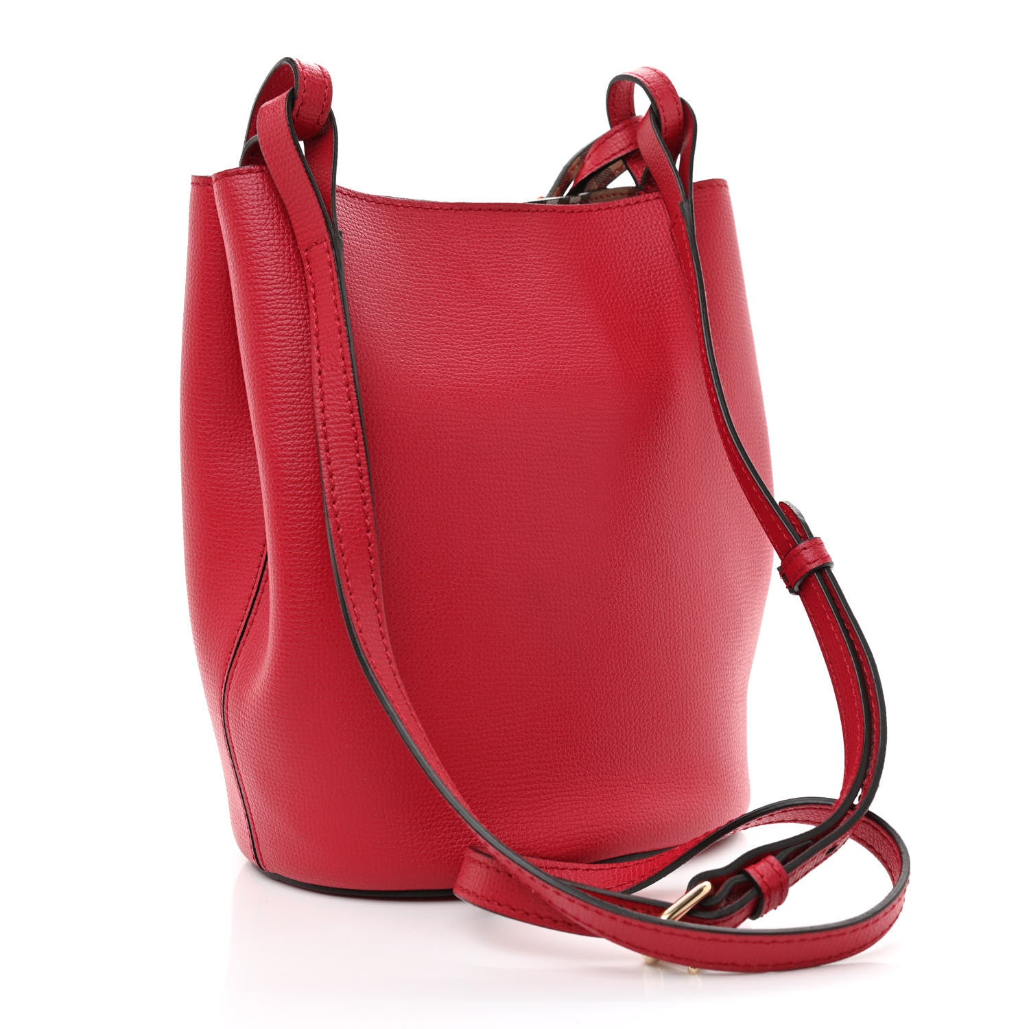 Burberry Haymarket Check Colours Small Lorne Bucket Crossbody Poppy Red 3 of 9