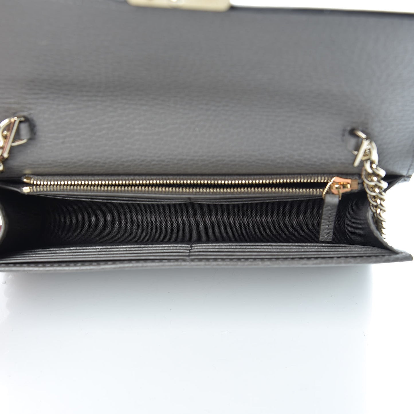 Dollar Calfskin Interlocking G Chain Wallet Loess