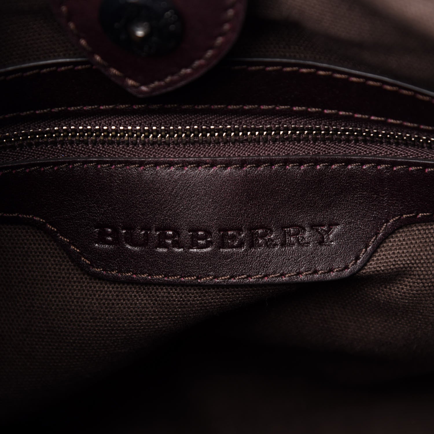 Burberry Smoked Check Small Northfield Tote Plum 7 of 10