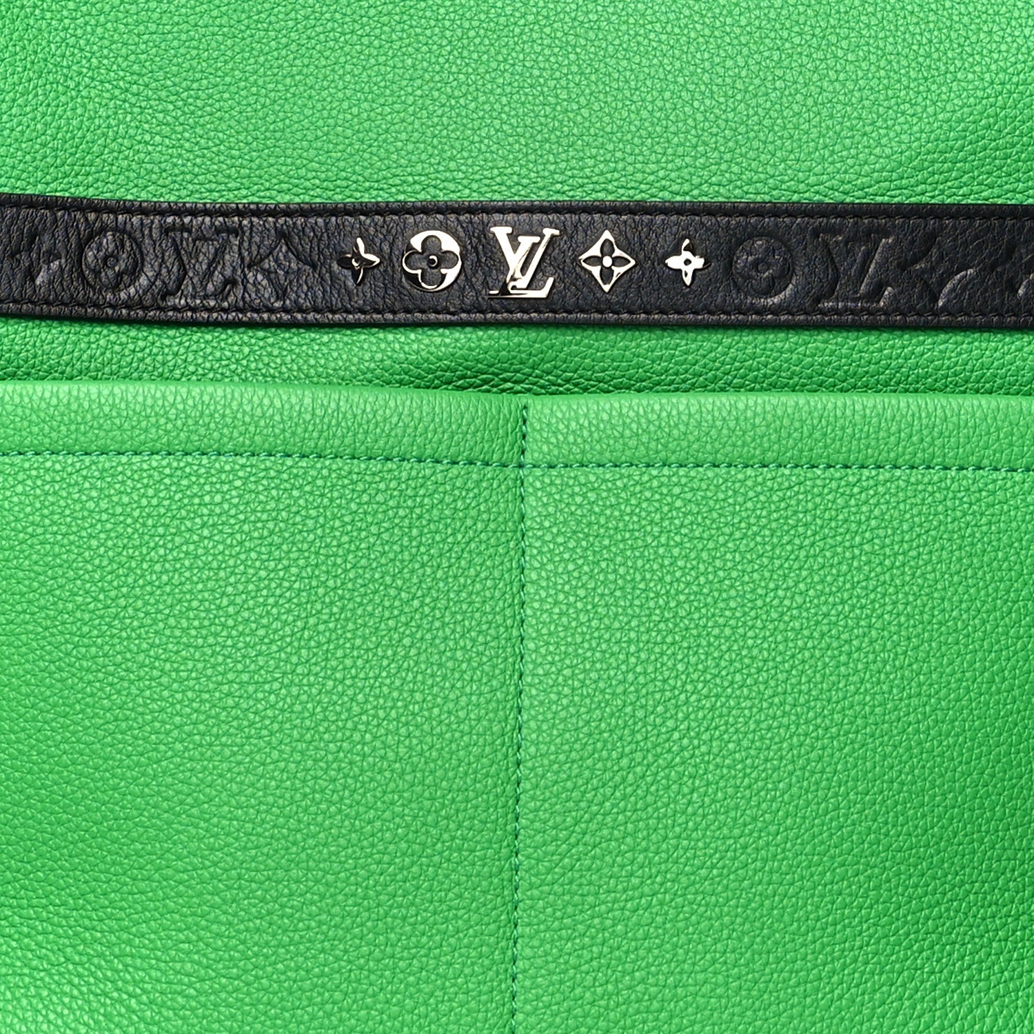 Louis Vuitton Calfskin Cruiser GM Green Black 6 of 8