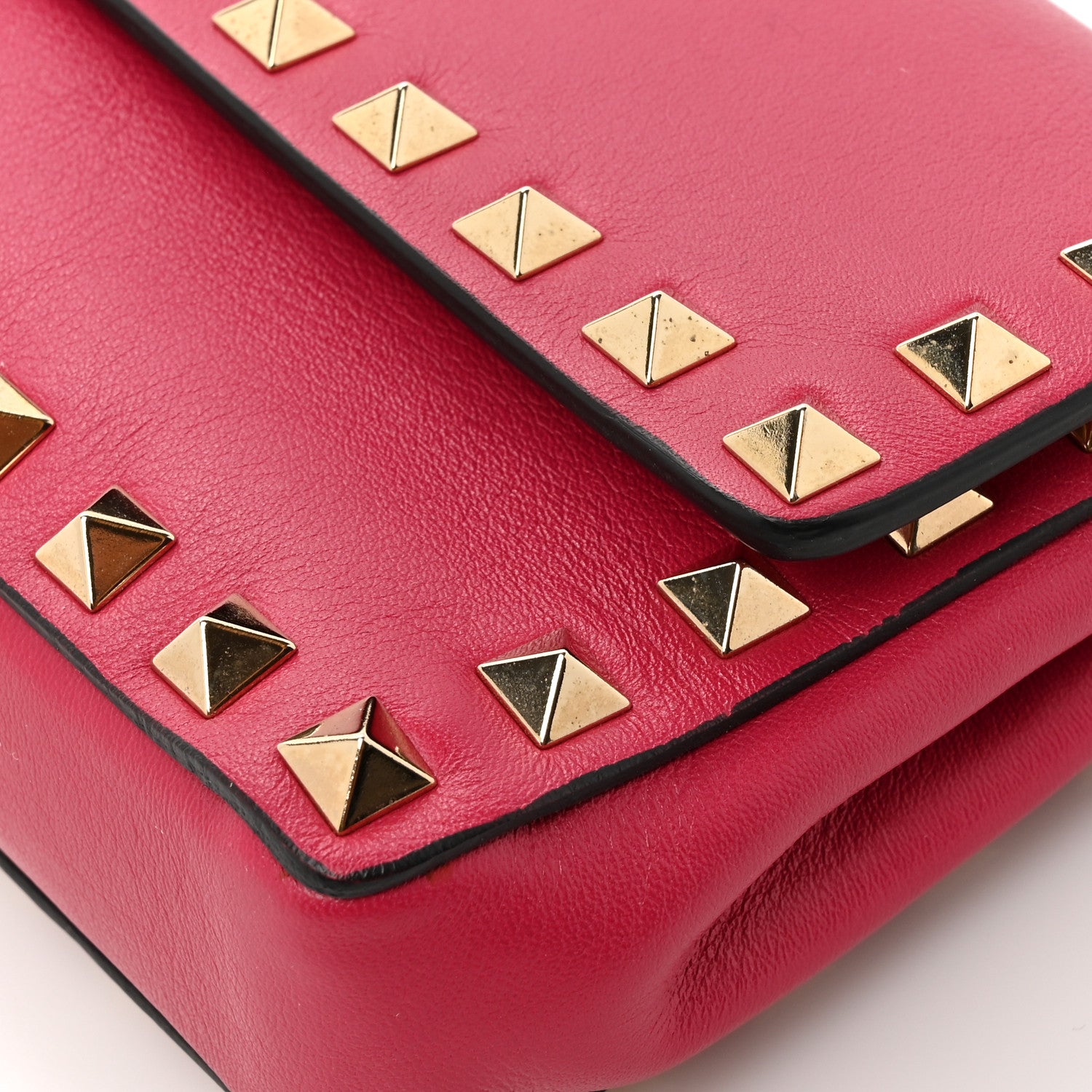 Valentino Garavani Nappa Rockstud Bangle Clutch Red 14 of 16