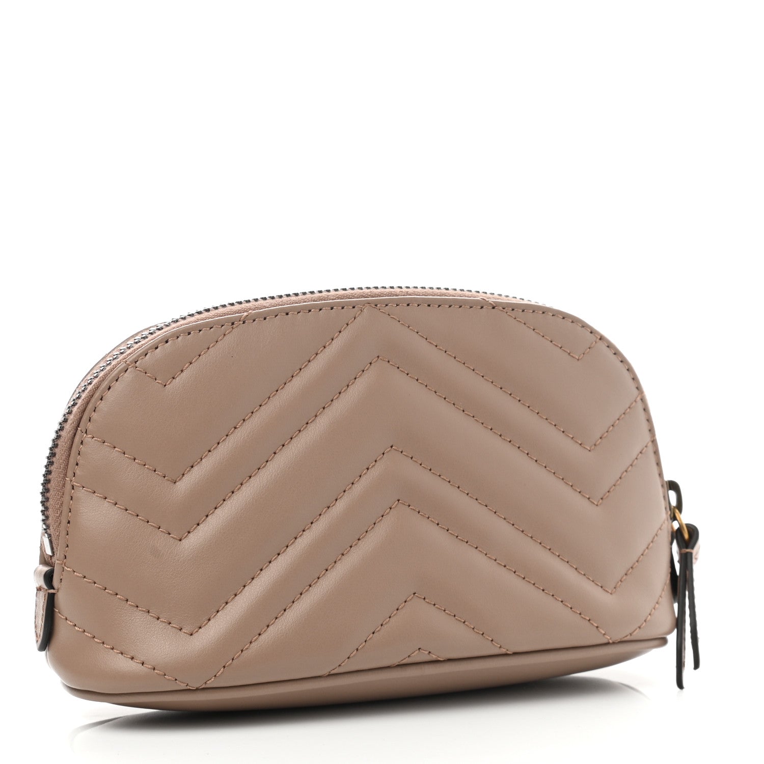 Gucci Calfskin Matelasse GG Marmont Pouch Cosmetic Case Porcelain Rose 3 of 7