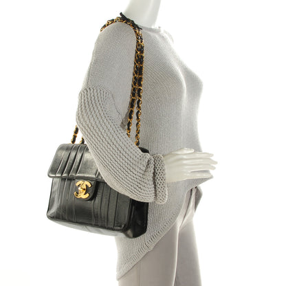 Chanel Lambskin Vertical Quilt Jumbo Flap Black 4 of 11