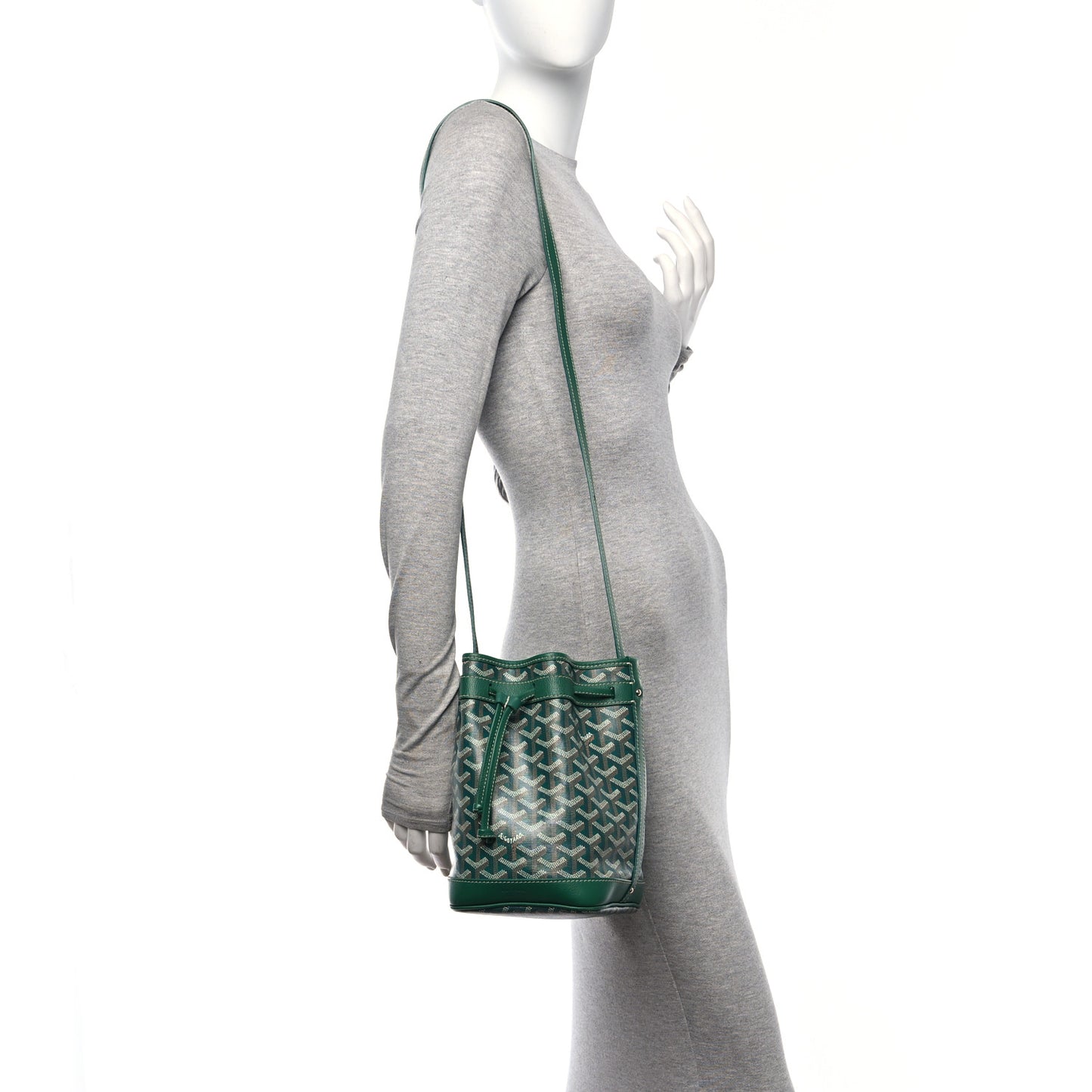 Goyardine Petit Flot Bucket Bag PM Green