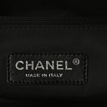 Chanel Coated Canvas Quilted Large Paris Biarritz Tote Black 6 of 10