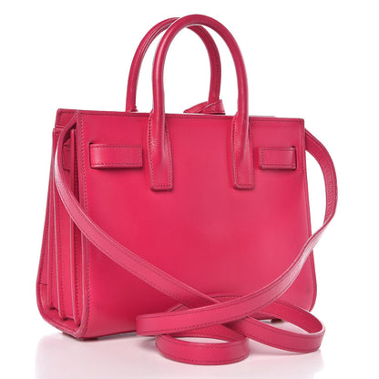 Saint Laurent Calfskin Nano Sac De Jour Lipstick Fuchsia 4 of 15