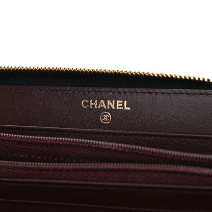 Chanel Caviar Quilted Large Gusset Zip Around Wallet Black 7 of 11