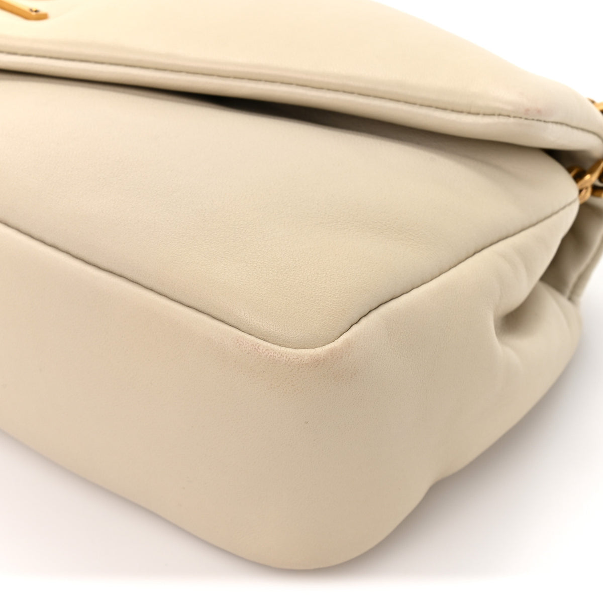 Saint Laurent Plunged Lambskin Calypso Blanc Vintage 9 of 13