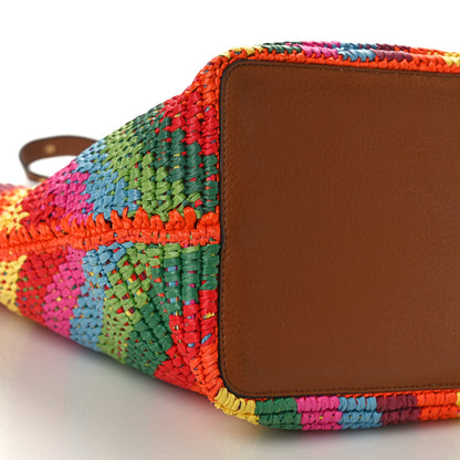 Valentino Garavani Raffia Calfskin Rockstud Summer Tote Multicolor 8 of 13