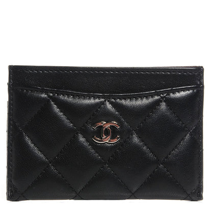 Chanel Lambskin Quilted Card Holder Black 1 of 9