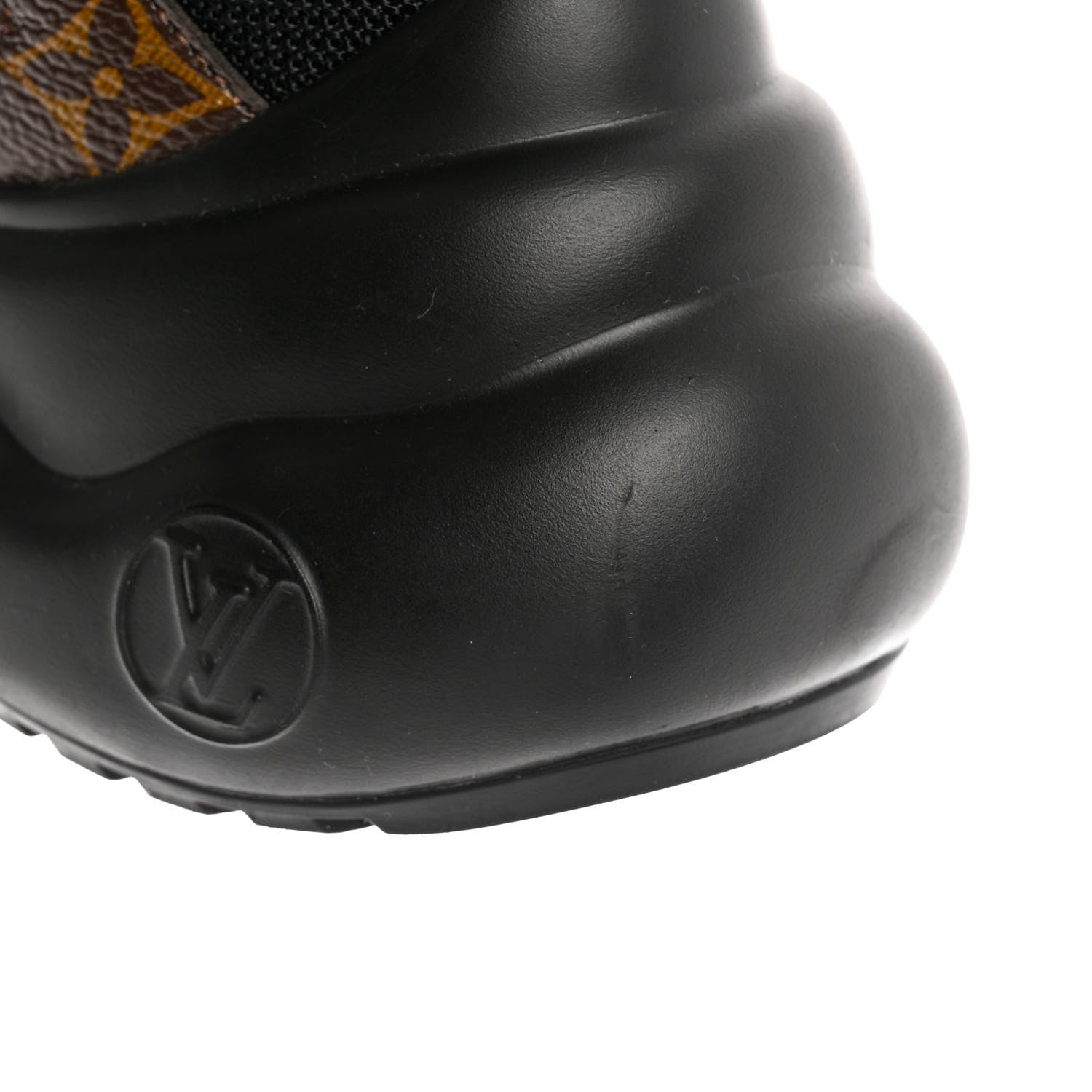 Louis Vuitton Calfskin Patent Monogram LV Archlight Sneakers 38.5 Black 9 of 10
