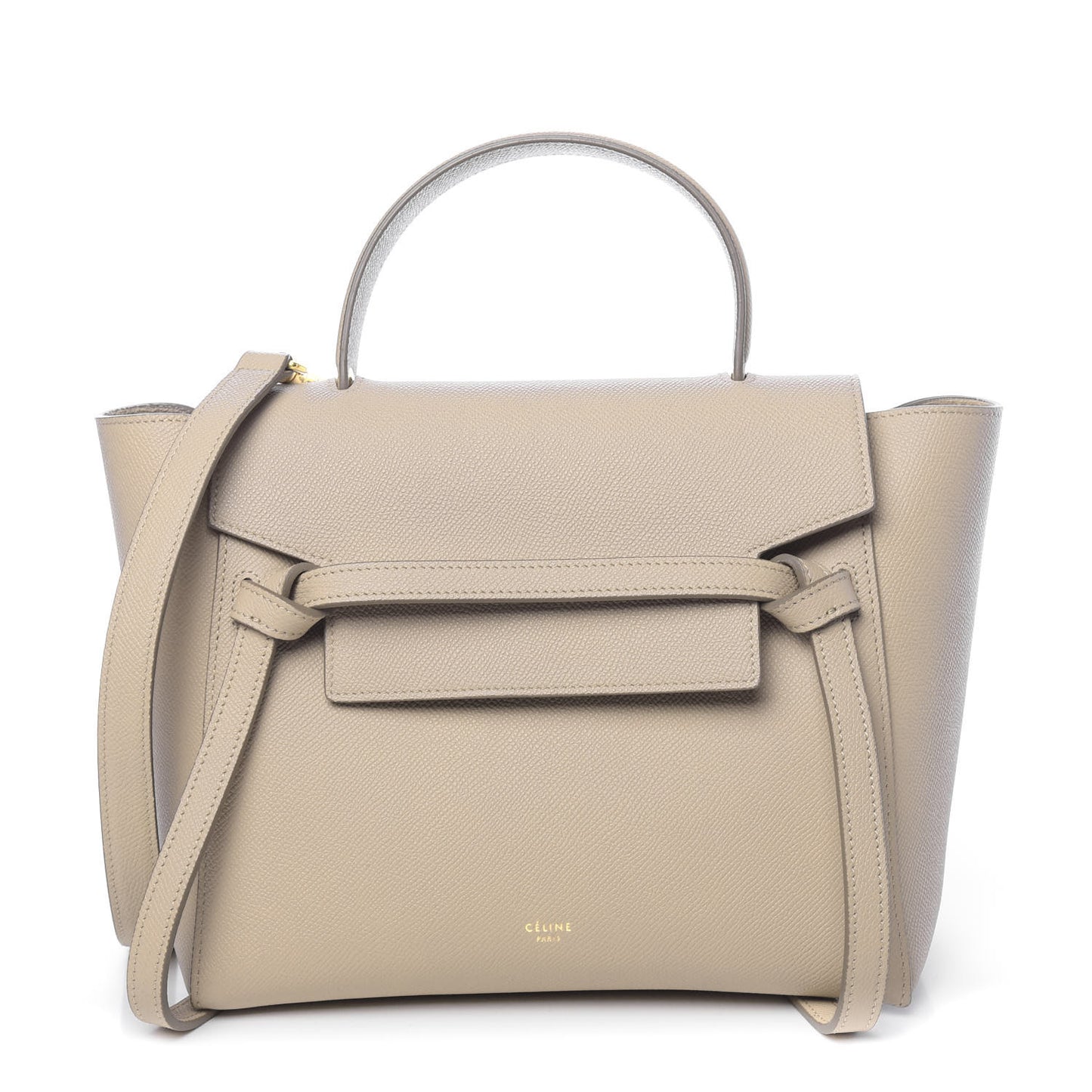 Grained Calfskin Micro Belt Bag Light Taupe