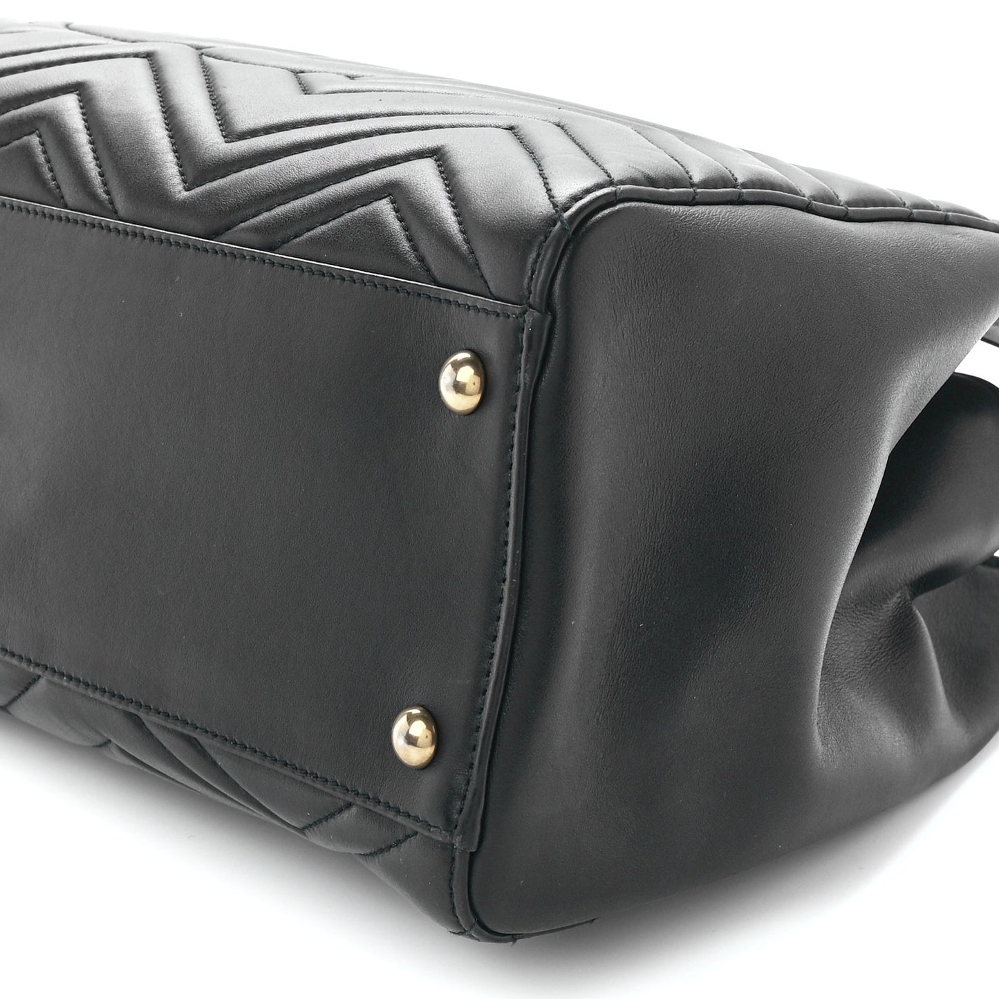 Calfskin Matelasse Medium GG Marmont Tote Black