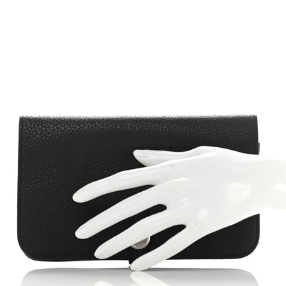 Hermes Togo Dogon Duo Wallet Black 2 of 11