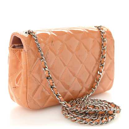 Chanel Patent Calfskin Quilted Extra Mini Rectangular Flap Pink 3 of 14